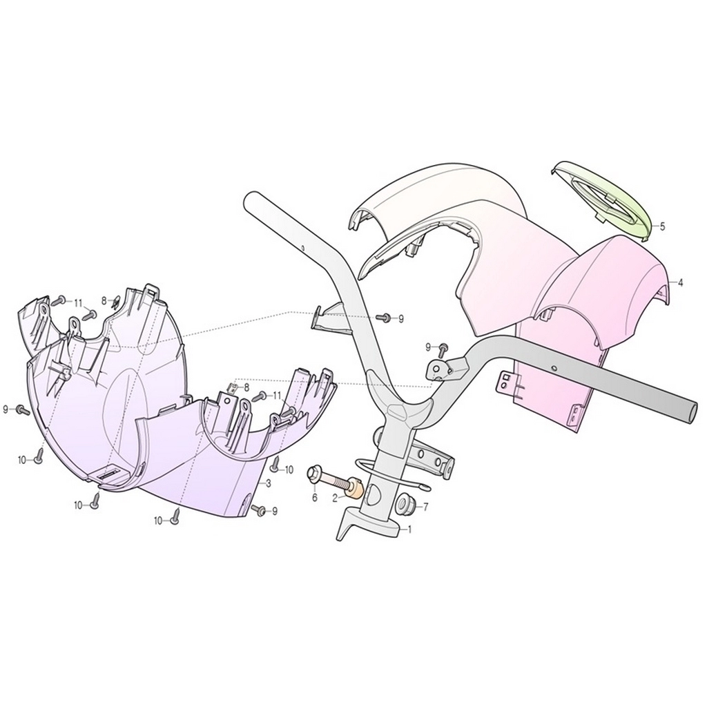 DAELIM YC125 (DL125ARM) DIS GRENAJ GIDON KAPAGI ON BEYAZ #DL125-ARM F0503 BY